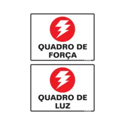 Placa Em Poliestireno 20X30Cm - Quadro De Forca Sinalize