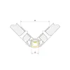 Perfil De Embutir Corner 4,8W/m 2700K 580lm IP20 12VDC SLED 9075 MisterLED
