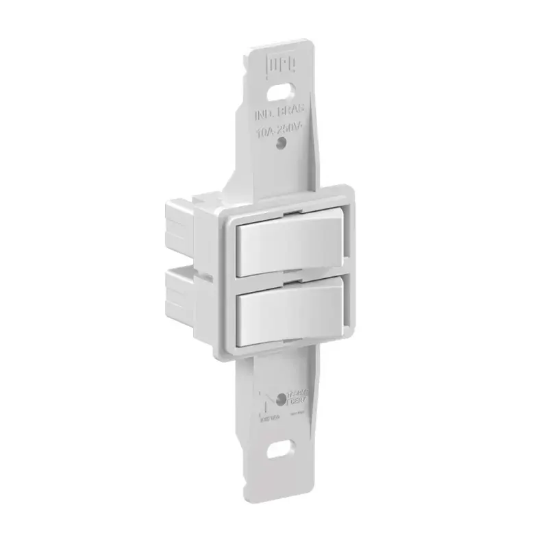 1 Interruptor Simples+1 Paralelo 10A/250V Klin Branco Weg