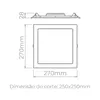 Painel De Embutir Led Eco Quadrado 24W 1900LM STH9954Q/40 Stella ***