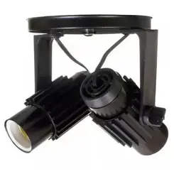Spot Injetado Aletado 2E27 Preto OPL