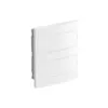 Quadro Distribuicao Embutir 320x377x104mm 24P Iec/Din Porta Lateral Branca ***