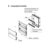 Quadro Distribuicao Embutir 320x377x104mm 24P Iec/Din Porta Lateral Branca ***