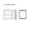 Quadro Distribuicao Embutir 320x377x104mm 24P Iec/Din Porta Lateral Branca ***