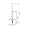 Pendente Caravella 12W Led Preto 3000K Orluce