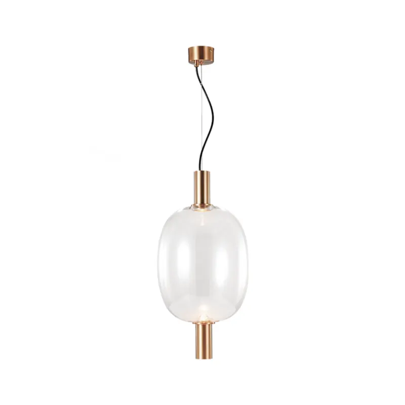 Pendente Clear Caps 8W Transparente Dourado OR1250 Orluce