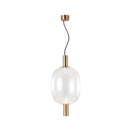 Pendente Clear Caps 8W Transparente Dourado OR1250 Orluce