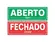 Placa Em Poliestireno 20X30 - Aberto / Fechado com Ventosa Sinalize