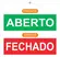 Placa Em Poliestireno 20X30 - Aberto / Fechado com Ventosa Sinalize