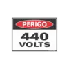 Placa Sinalizacao Poliestireno 15X20Cm Perigo 440 Volts Sinalize