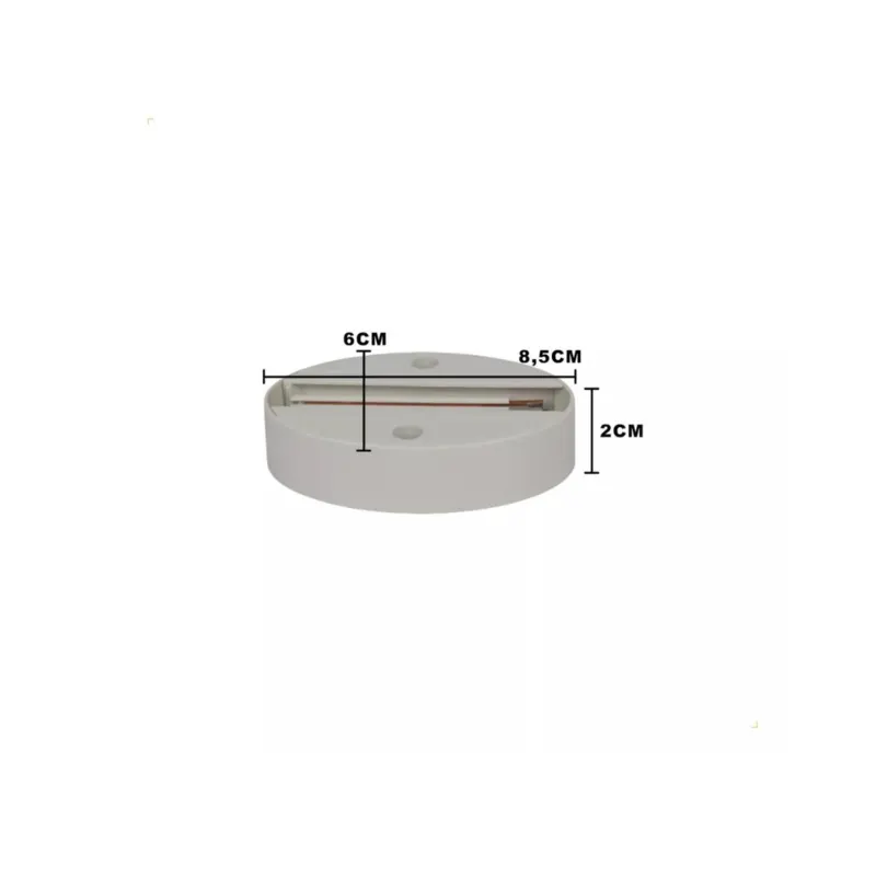 Base Sobrepor Para Luminaria de Trilho Oval Branca Luminatti