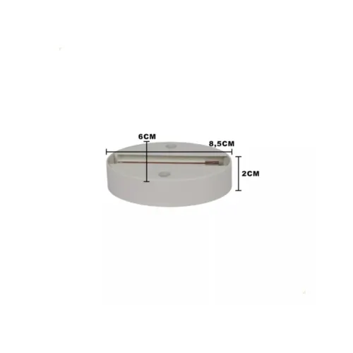 Base Sobrepor Para Luminaria de Trilho Oval Branca Luminatti