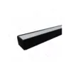 Perfil Sobrepor Preto Difusor Branco 1M Luminatti