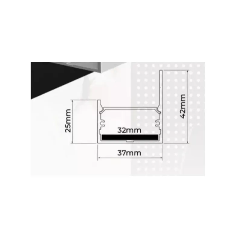 Perfil Sobrepor Sanca Preto Difusor Branco 1M Luminatti