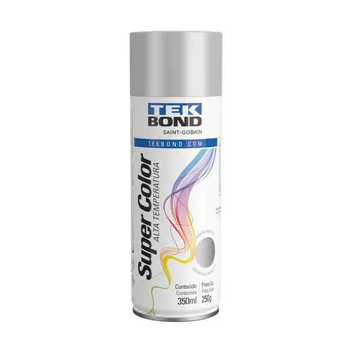 Tinta Aerossol Aluminio Alta Temperatura 350ML / 250G Tekbond