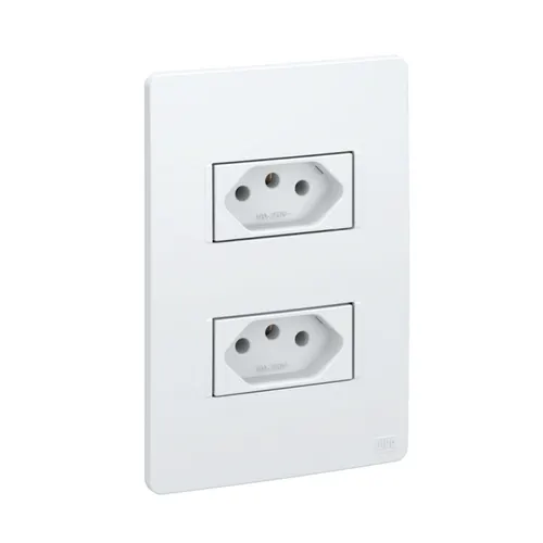 Conjunto Tomada Dupla 2P+T 20A-250V PB 16091207 Branco Esatta Weg