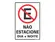 Placa Em Poliestireno 20X30Cm - Nao Estacione Dia e Noite Sinalize