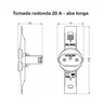 1 Tomada 2P+T 20A / 250V Red Padrao Preto Weg