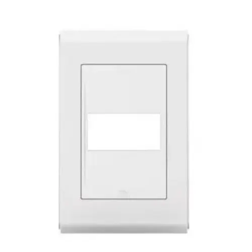 Placa 4X2 1 Posicao Style Branco/Branco