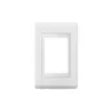Placa 4X2 3 Posicoes Style Acetinado Branco
