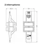 1 Interruptor Simples+1 Paralelo 10A/250V Padrao Preto Weg
