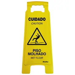 Cavalete Amarelo 27X65Cm - Cuidado - Piso Molhado Sinalize