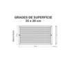 Grade de superfície 35x20cm com tela anti-insetos Westaflex