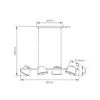 Pendente Cupula 4Xg9 Preto Fosco Orluce