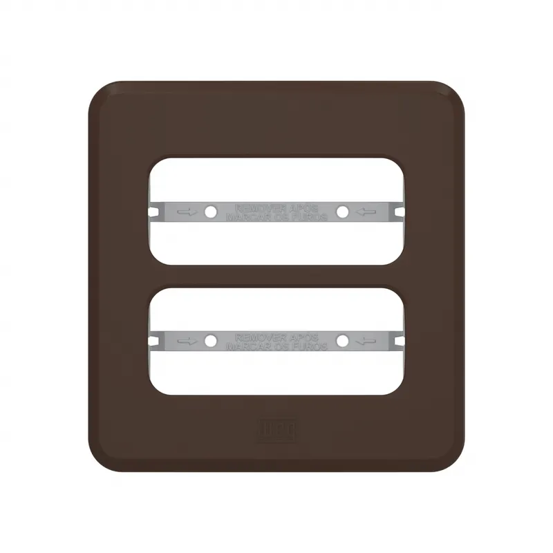 Miniplaca Embutir Moveis 2 Postos Compose Marrom Weg