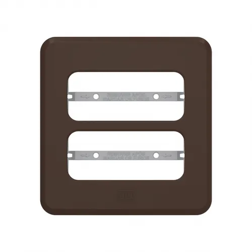 Miniplaca Embutir Moveis 2 Postos Compose Marrom Weg