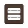 Miniplaca Embutir Moveis 2 Postos Compose Marrom Weg