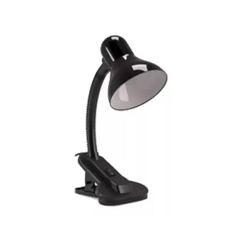Luminaria De Mesa Viking Clip Preta Bivolt Luminatti