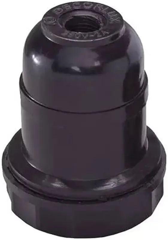 Soquete Para Abajur Preto + Arruela 2A 250V Marcai