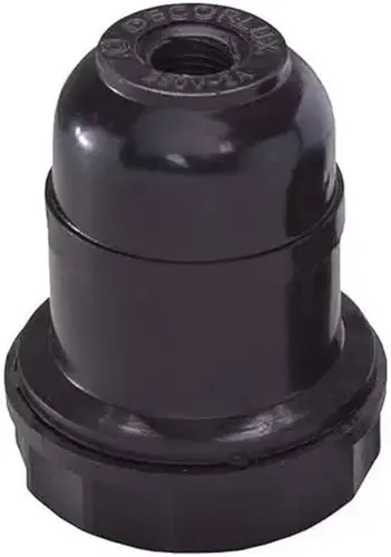 Soquete Para Abajur Preto + Arruela 2A 250V Marcai