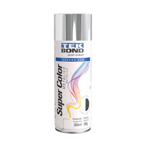 Tinta Aerossol Cromado Metalico 350ML / 250G Tekbond