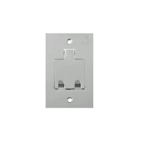 Placa Piso Leve 4X2 Inox Alto Brilho P/2Rj45 Olivo