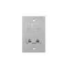 Placa Piso Leve 4X2 Inox Alto Brilho P/2Rj45 Olivo