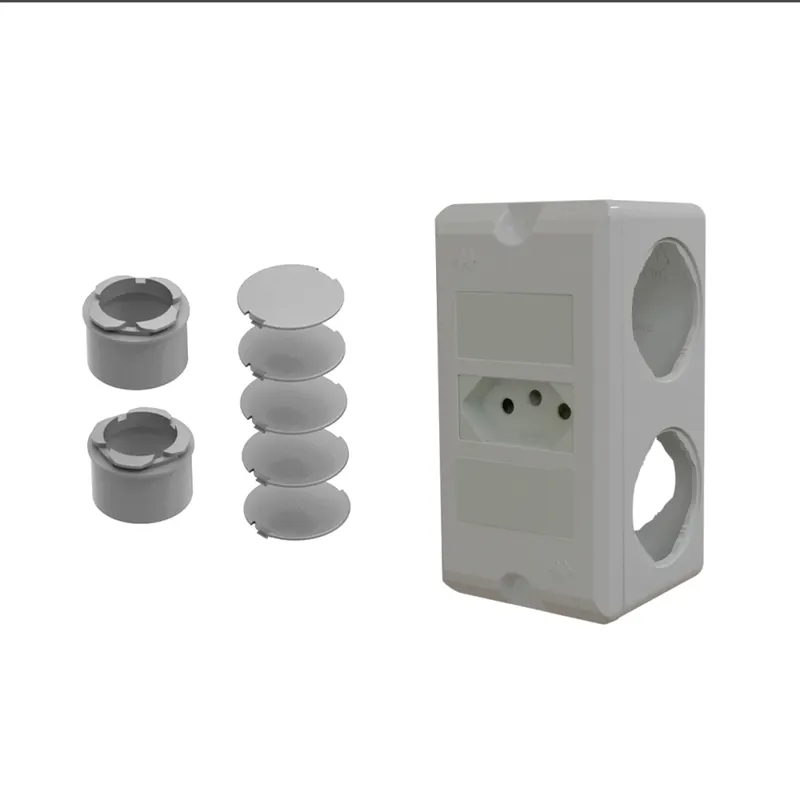 Conjunto Condulete PVC 3/4" c/1 Tomada 20A Cinza Wetzel