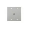 Placa Piso Leve 4X4 Inox Alto Brilho C/ Furo Central Olivo