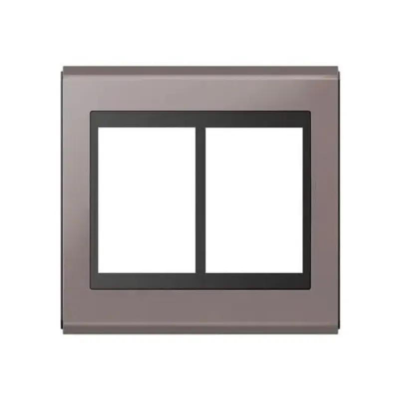 Placa 4X4 6 Posicoes Concept Preto/ Champanhe