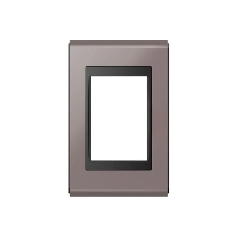 Placa 4X2 3 Posicoes Concept Preto/ Champanhe