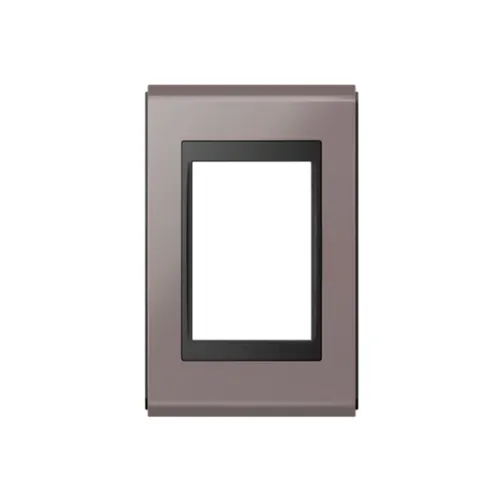Placa 4X2 3 Posicoes Concept Preto/ Champanhe