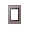 Placa 4X2 3 Posicoes Concept Preto/ Champanhe