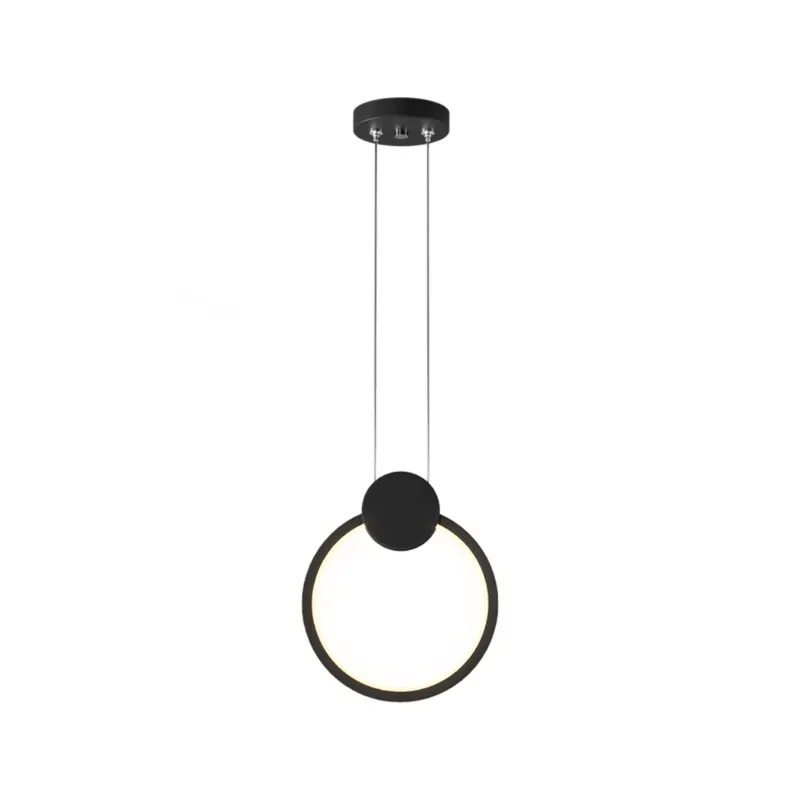 Pendente King lll 12W Led Dourado 3000K OR1762 Preto Orluce