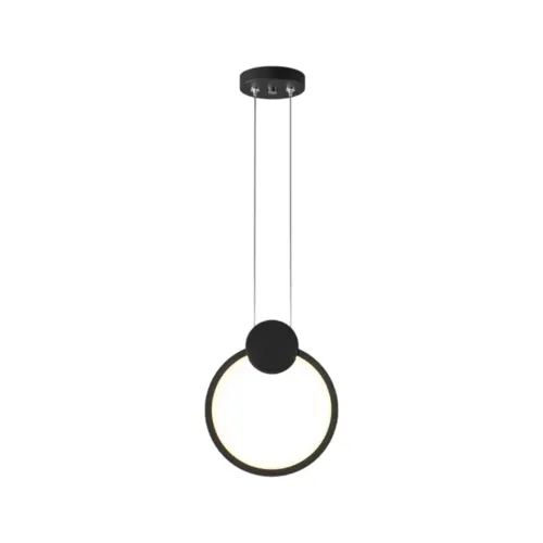Pendente King lll 12W Led Dourado 3000K OR1762 Preto Orluce