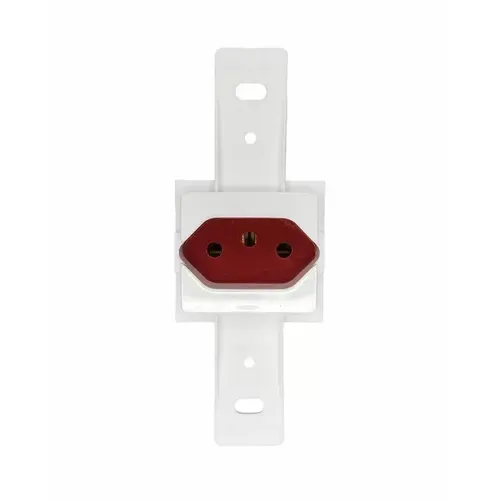 1 Tomada 2P+T 10A / 250V Klin Vermelho Branco Weg