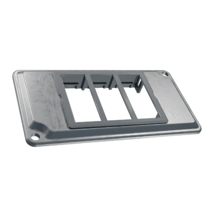 Tampa Condulete Aluminio 1" 3 Postos Horizontais e Moldura Wetzel