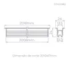 Perfil Embutir Archi Recuado 2M 24mm 23W 24V STH20982BR/40 Stella