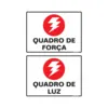 Placa Em Poliestireno 20X30Cm - Quadro De Forca Sinalize