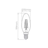 Lampada Led Vela Lisa Filamento 4W 250LM E14 Dimerizavel 220V STH8362/24 Stella